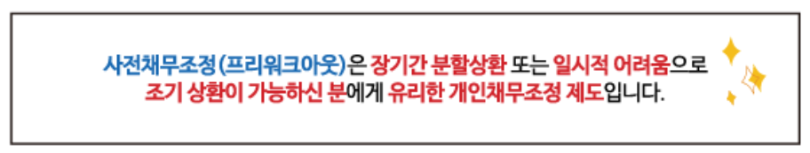 사전채무조정