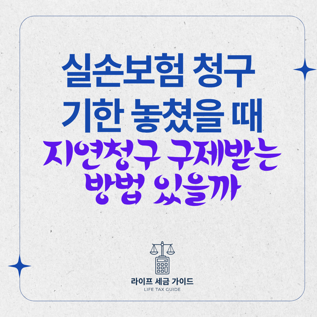 실손보험 청구 기한 놓쳤을 때 · 지연청구 구제받는 방법 있을까