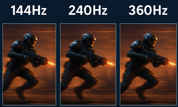 144Hz 240Hz 360Hz 주사율 비교 총정리