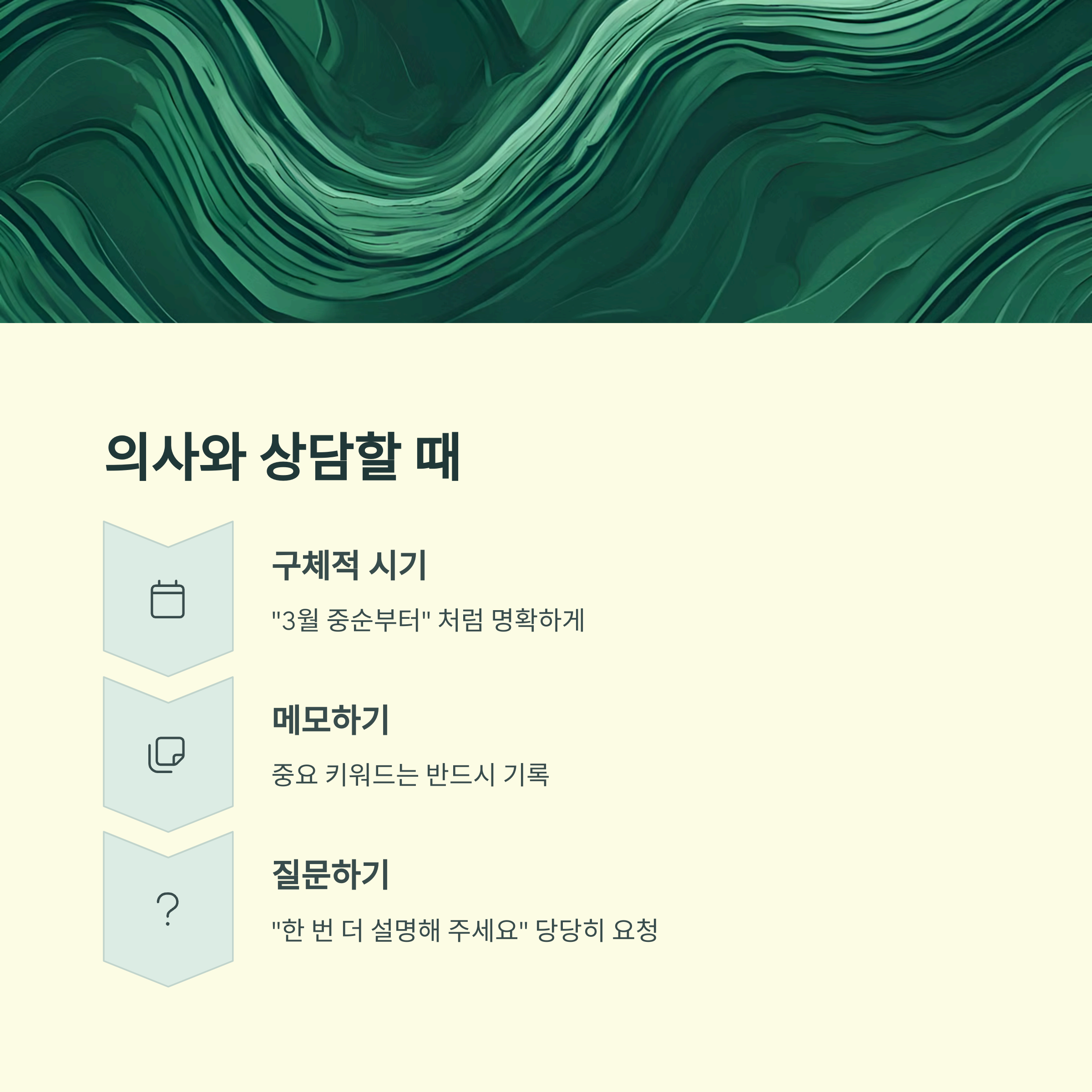 의사와 상담할 때