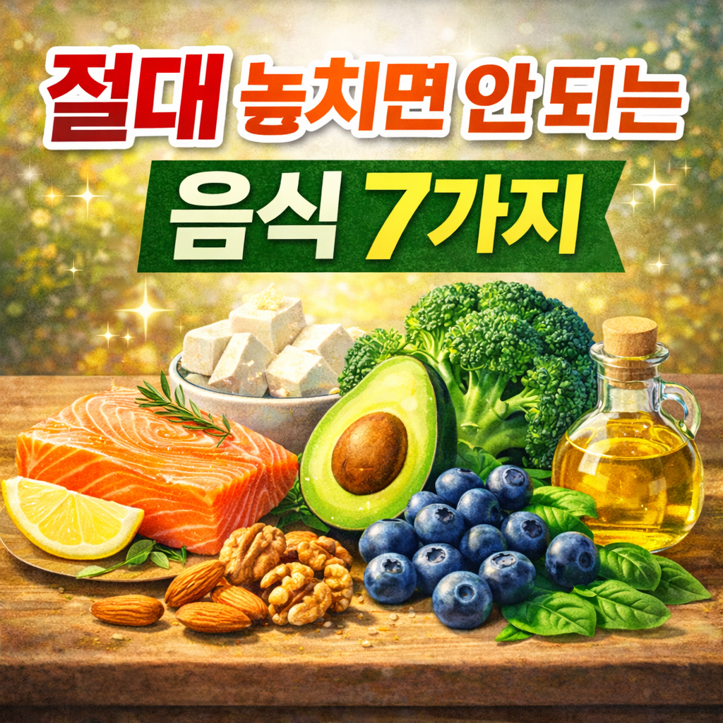 절대 놓치면 안 되는 음식 7가지 (건강이 바뀌는 필수 식단)