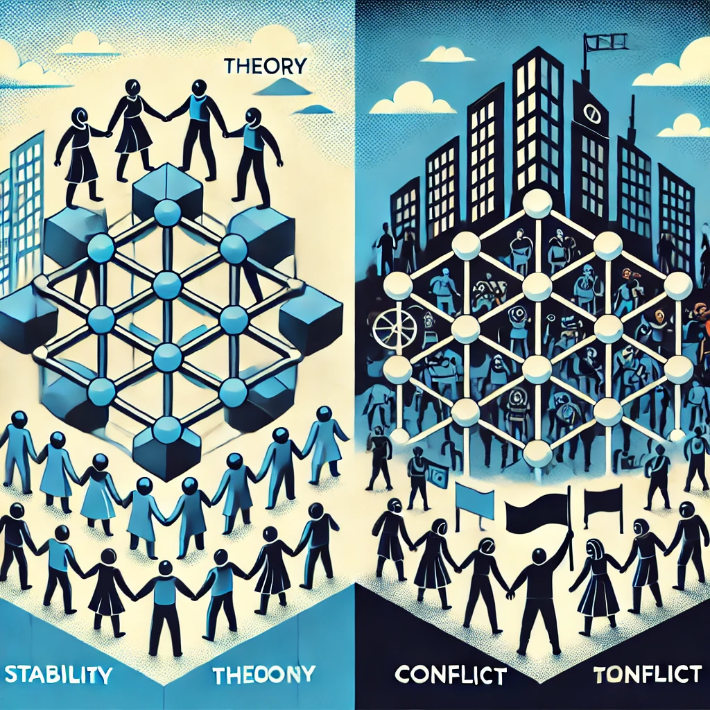 사회복지 이론 중 기능주의 이론과 갈등주의 이론