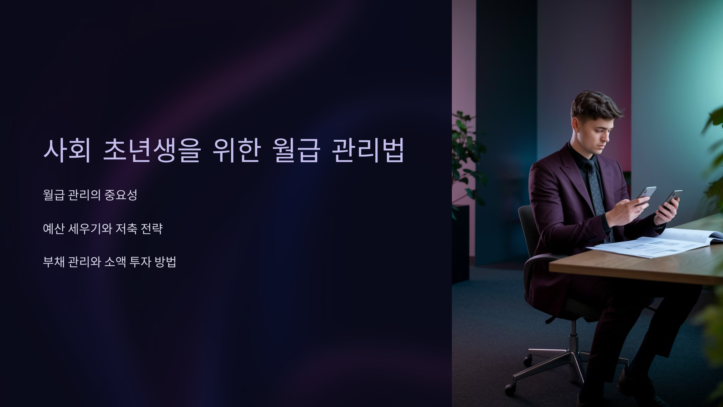 사회 초년생을 위한 월급 관리법