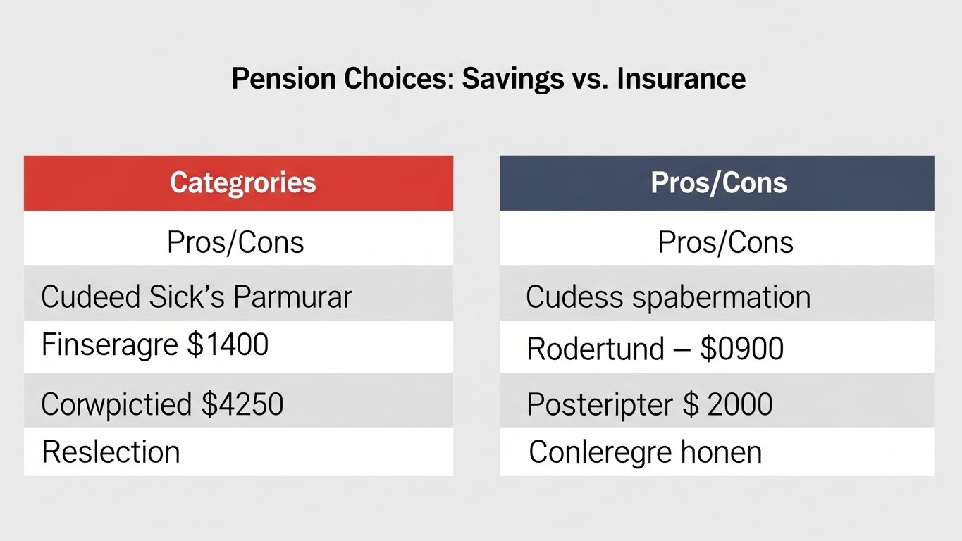 연금저축과 연금보험의 장단점을 비교하는 차트 이미지