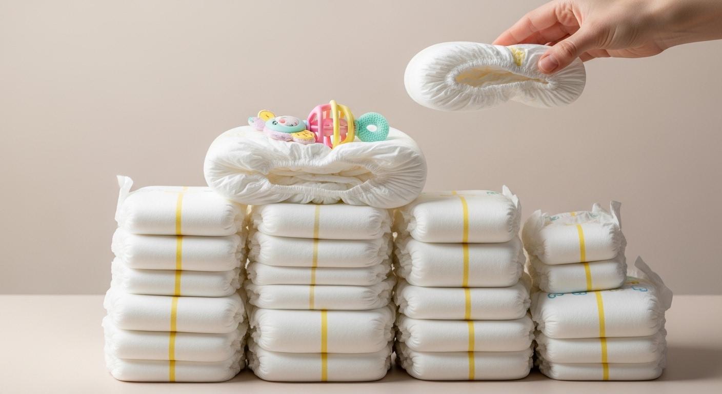 기저귀를 쌓아요