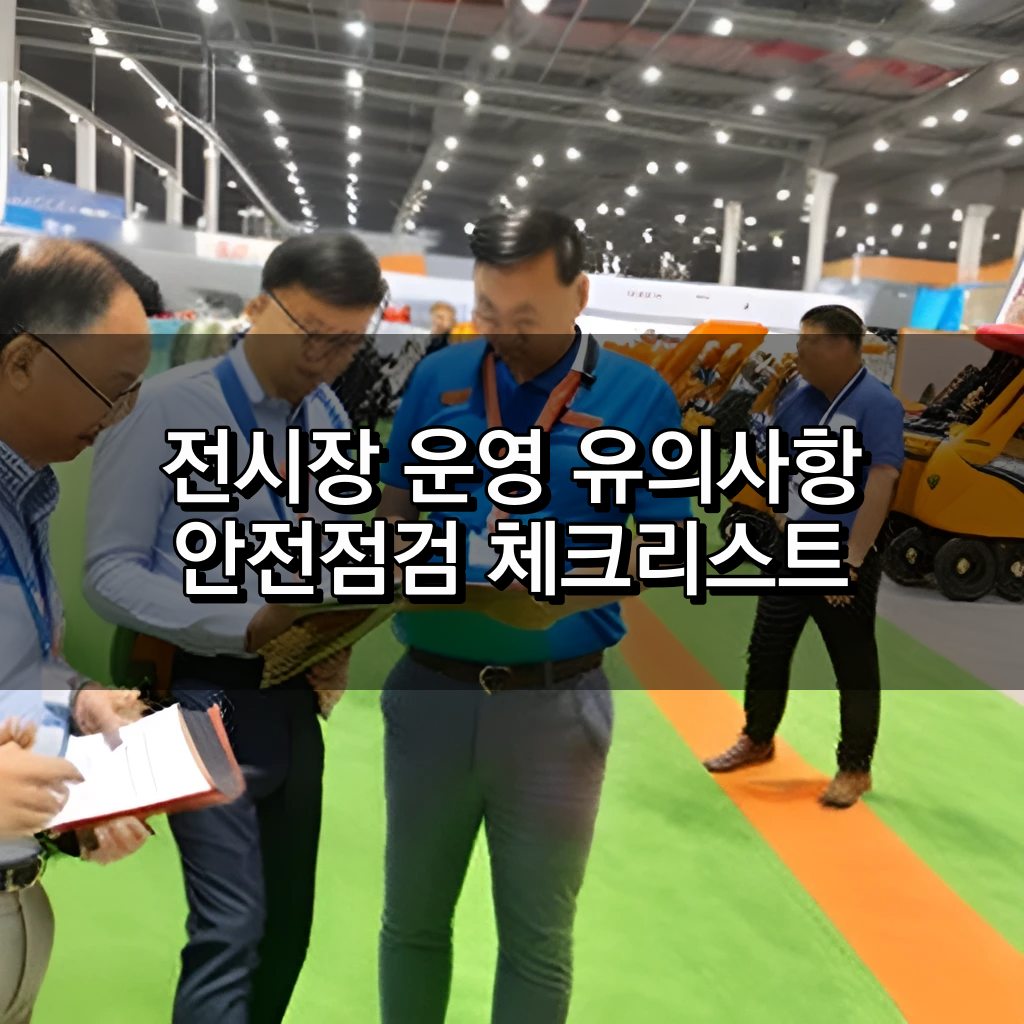 전시장 운영 유의사항 및 안전점검 체크리스트