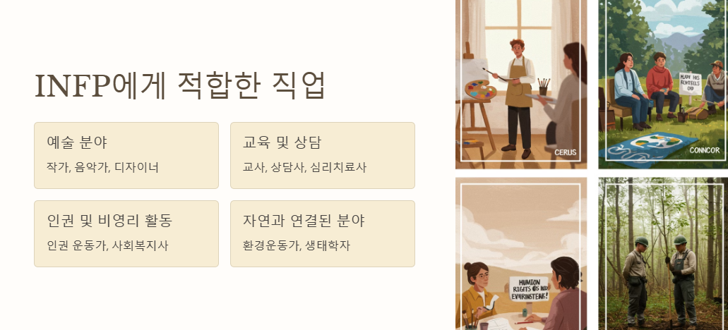 INFP와 어울리는 직업