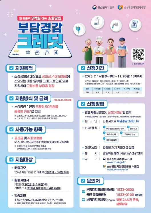 부담경감 크레딧 포스터