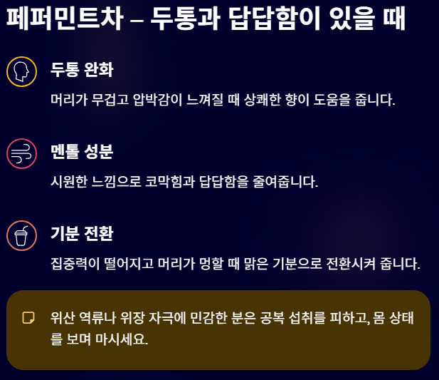 몸살 감기에 좋은 차 추천 6가지