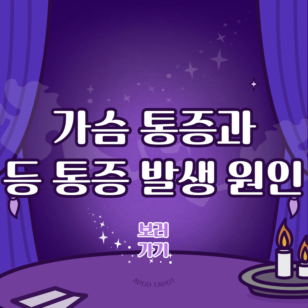 가슴 통증과 등부분 통증 발생 원인