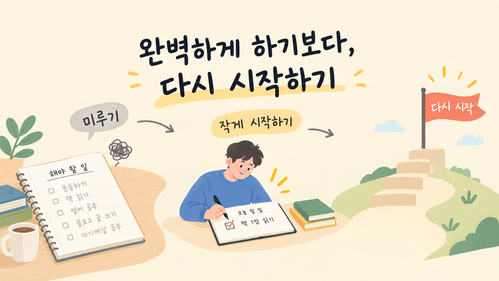 미루는 습관을 줄이는 가장 현실적인 방법 5가지|계속 미루면서 알게 된 것