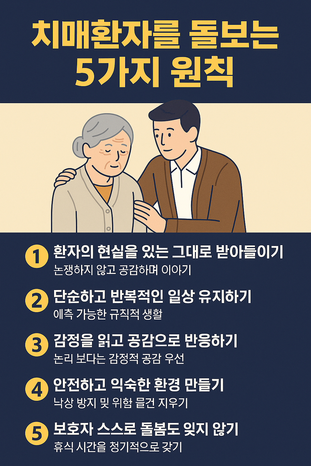 치매환자를 돌보는 5가지 원칙