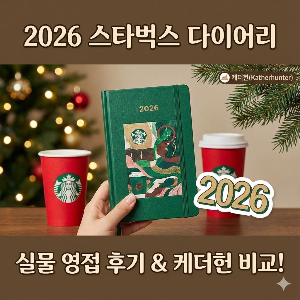 2026년 스타벅스 다이어리 실물 영접 후기 (케더헌과 전격 비교!)