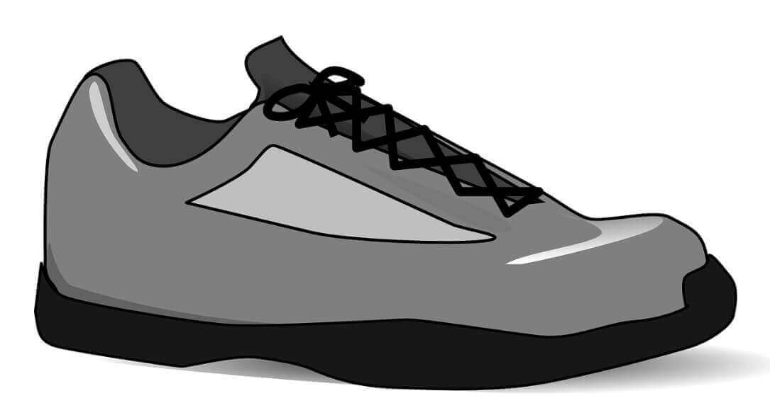 테니스화를 단순화 시켜서 그린 그림으로 스타들의 브랜드 파트너십을 표현한 그림