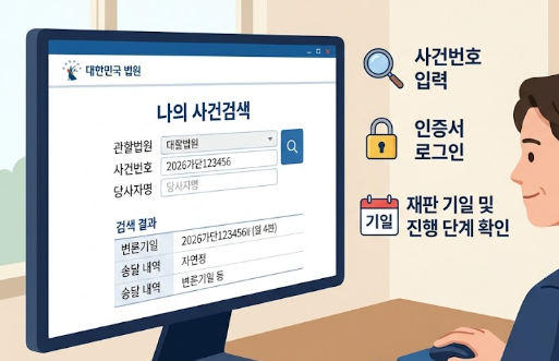 나의사건검색하기 썸네일 이미지