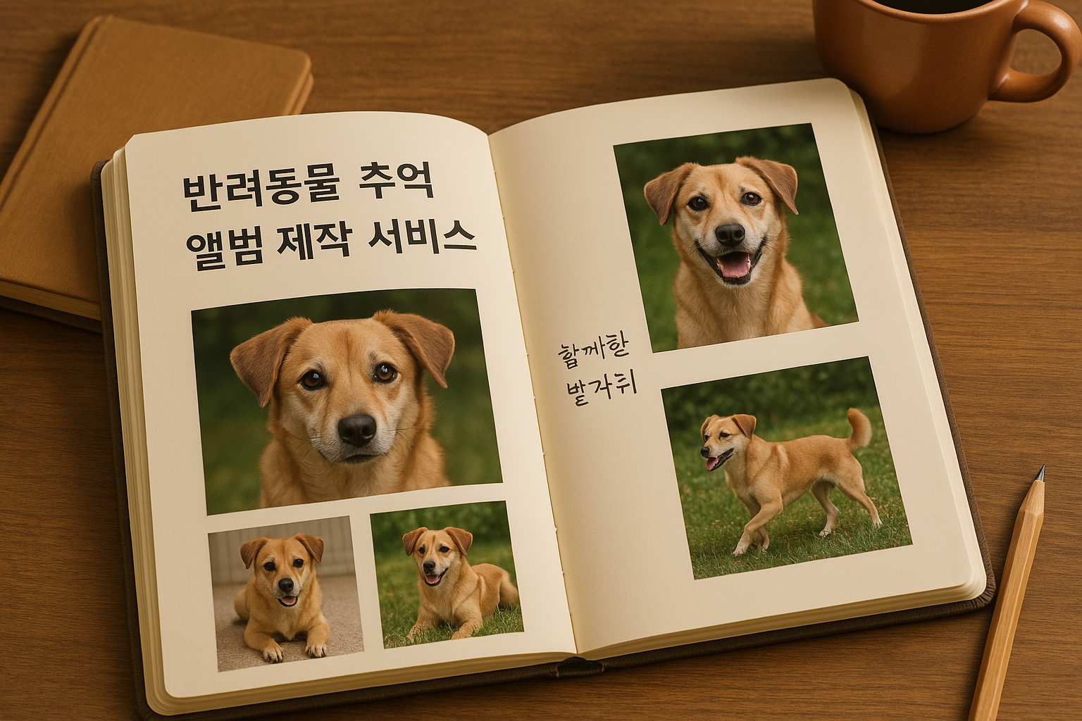 반려동물 추억 앨범 제작 서비스에 관한 이미지