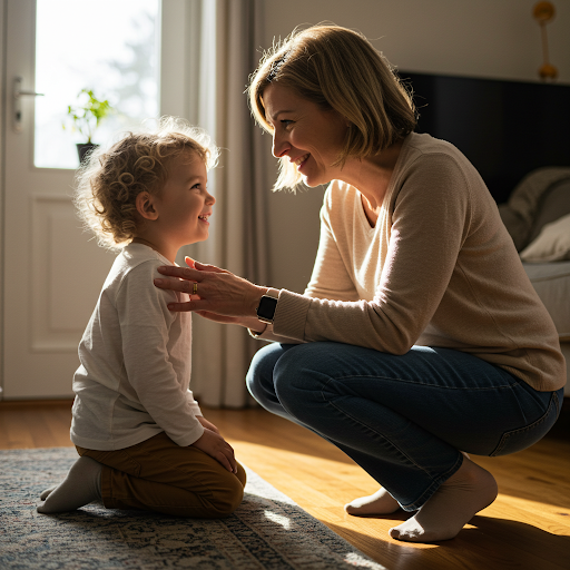 유아 아동의 훈육 : 마주 보고 웃으며 대화