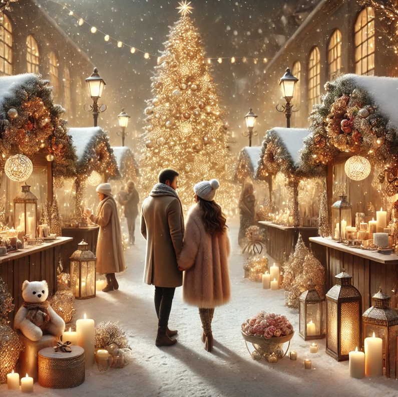 연인들을 위한 크리스마스마켓이미지입니다