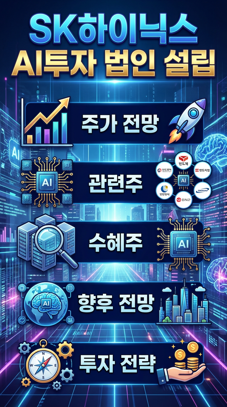 SK하이닉스 AI투자 법인 설립 관련 일정, 주가 전망, 관련주, 수혜주, 향후 전망, 투자 전략