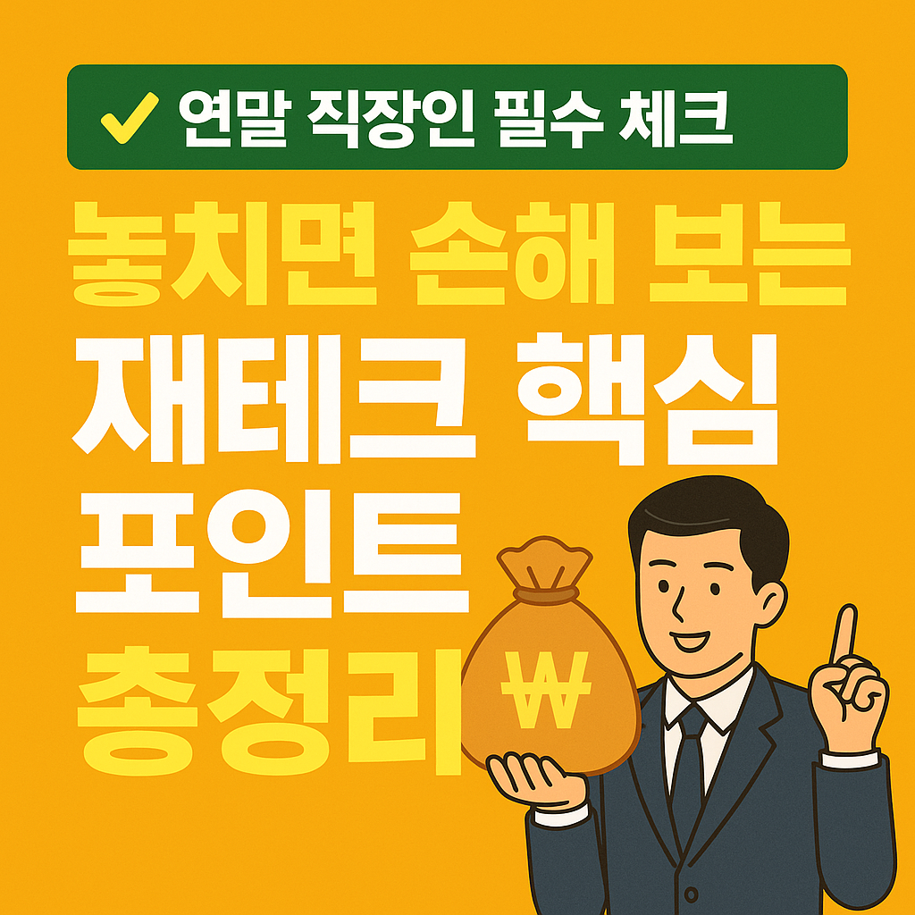 연말 직장인 필수 체크! 놓치면 손해 보는 재테크 포인트 총정리