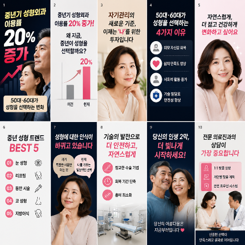 중년기 성형외과 이용률 20% 증가 이유 &amp;#124; 50대&middot;60대 성형 트렌드와 주의사항