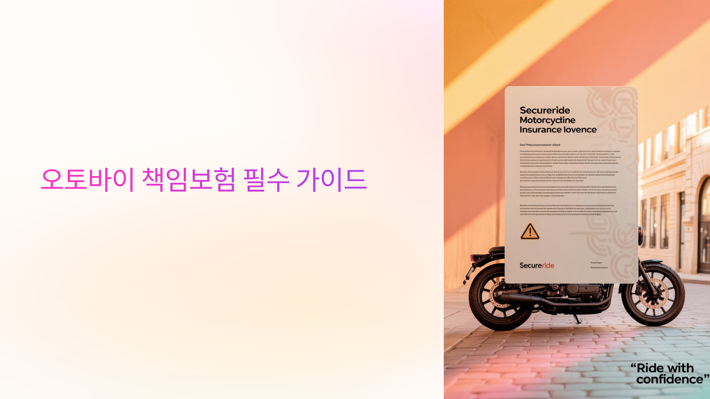 오토바이 책임보험 완전정복