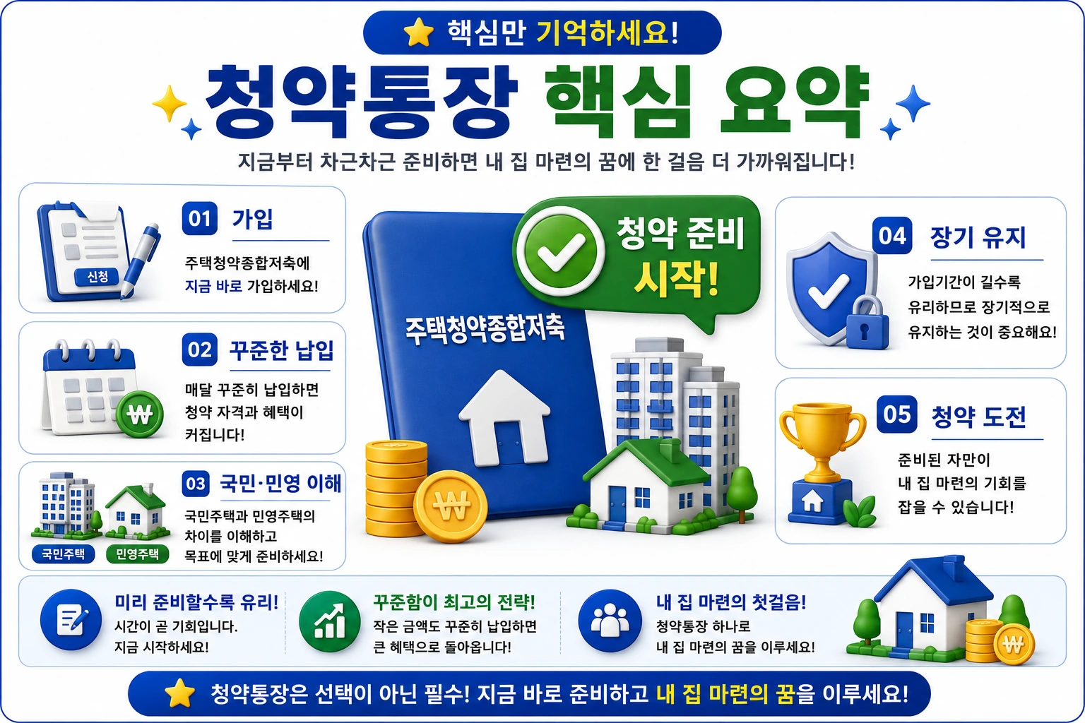 주택청약종합저축 핵심 내용 요약 인포그래픽