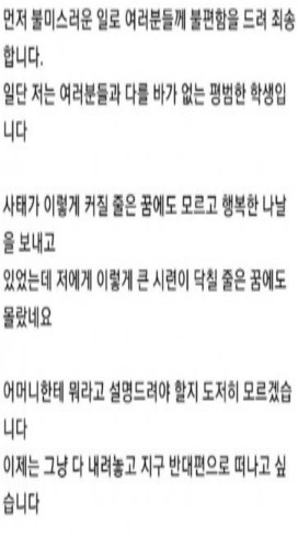 일베충 사과문