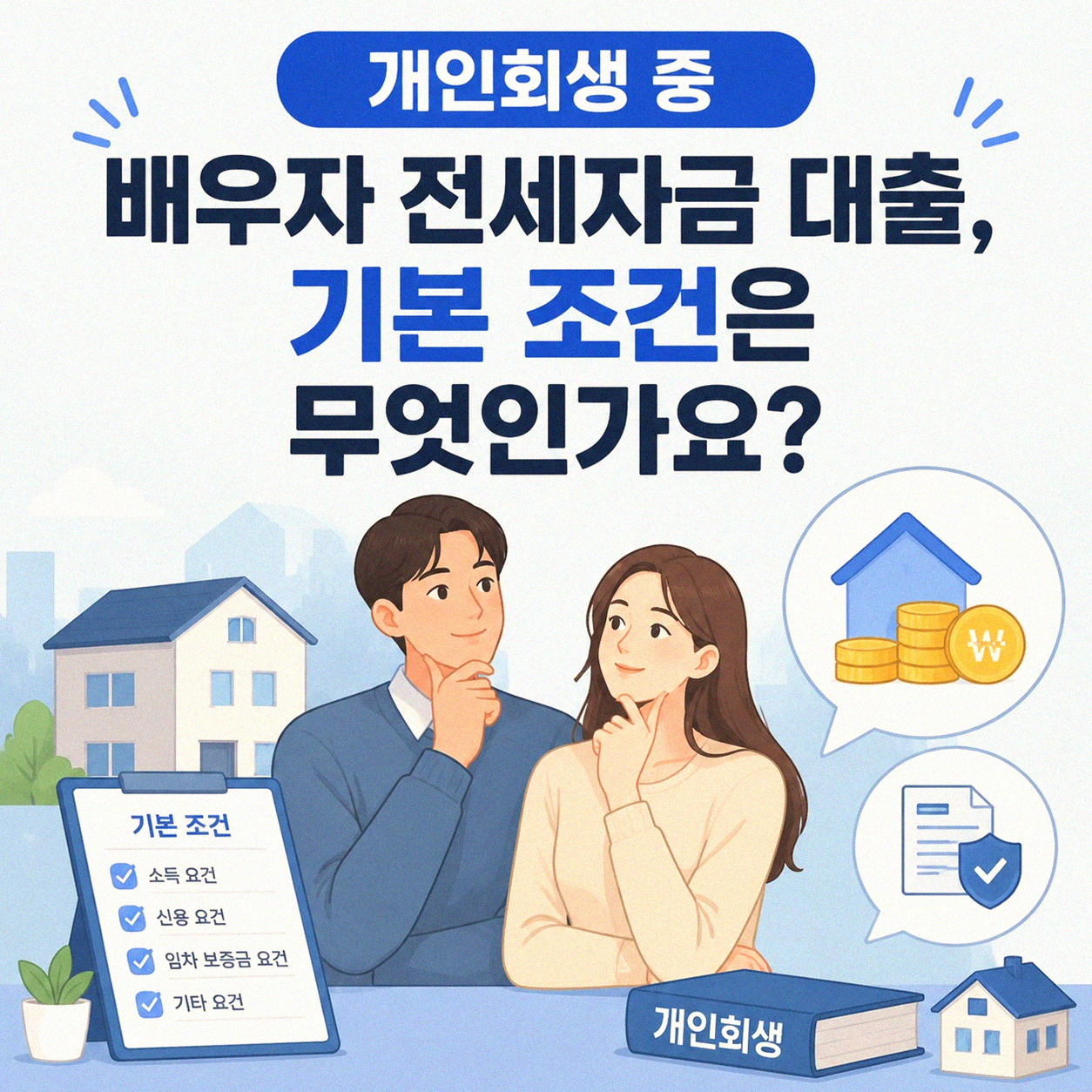 배우자 전세자금 대출, 개인회생 중 신청 가능한가요?