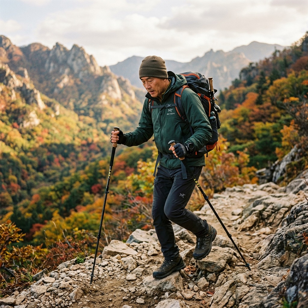 등산스틱 고르는법 무릎 보호 내리막 필요성