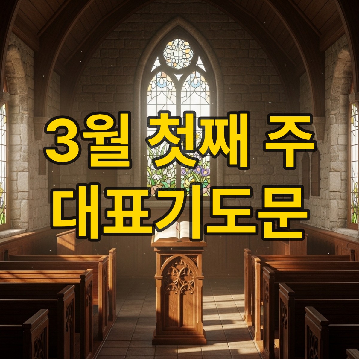 3월 첫째 주일낮예배 대표기도문