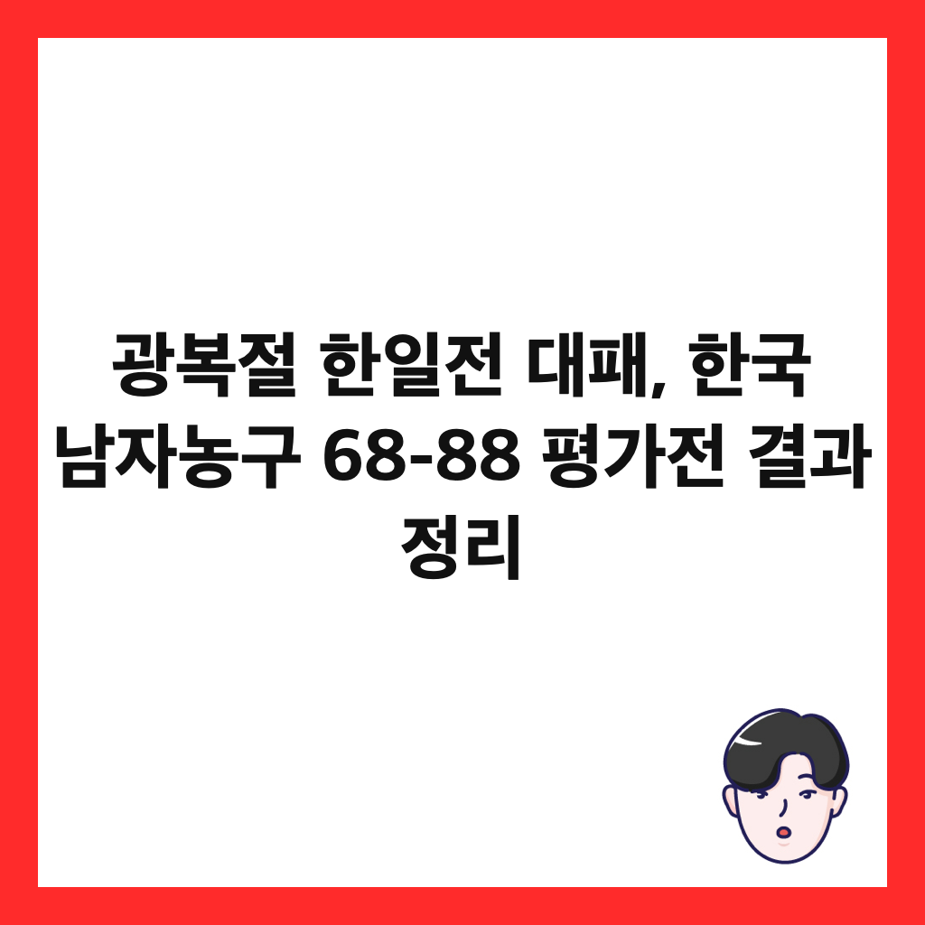 ๊ด๋ณต์ ํ์ผ์ ๋ํจ, ํ๊ตญ ๋จ์๋๊ตฌ 68-88 ํ๊ฐ์ ๊ฒฐ๊ณผ ์ ๋ฆฌ ์ธ๋ค์ผ