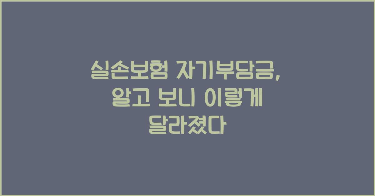 실손보험 자기부담금