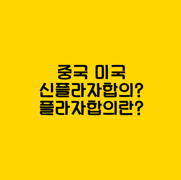 중국 미국 플라자합의