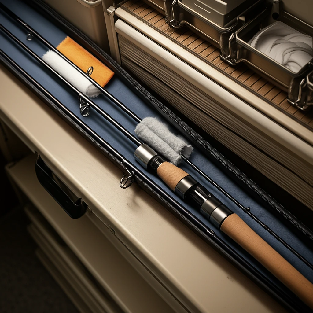 낚시대 곰팡이 제거 및 완벽 세척 보