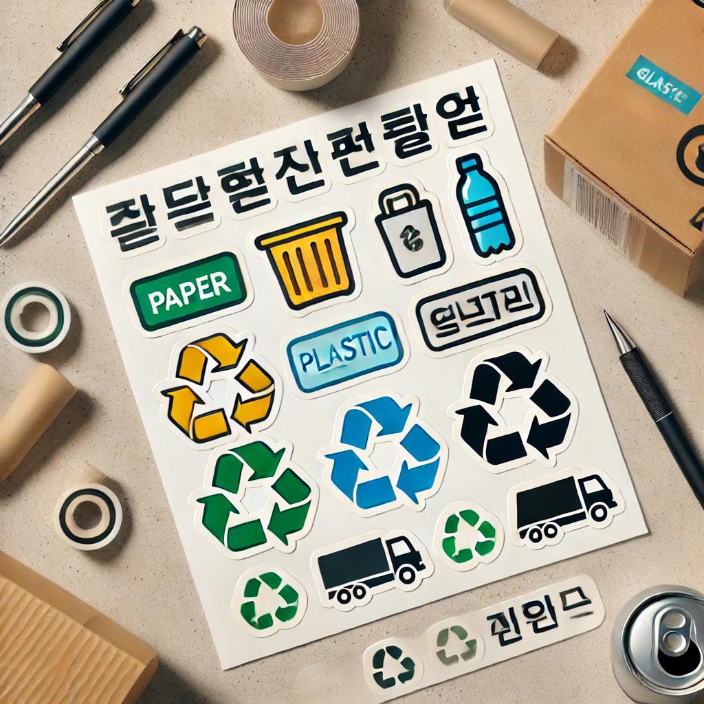 분리수거 스티커 다운