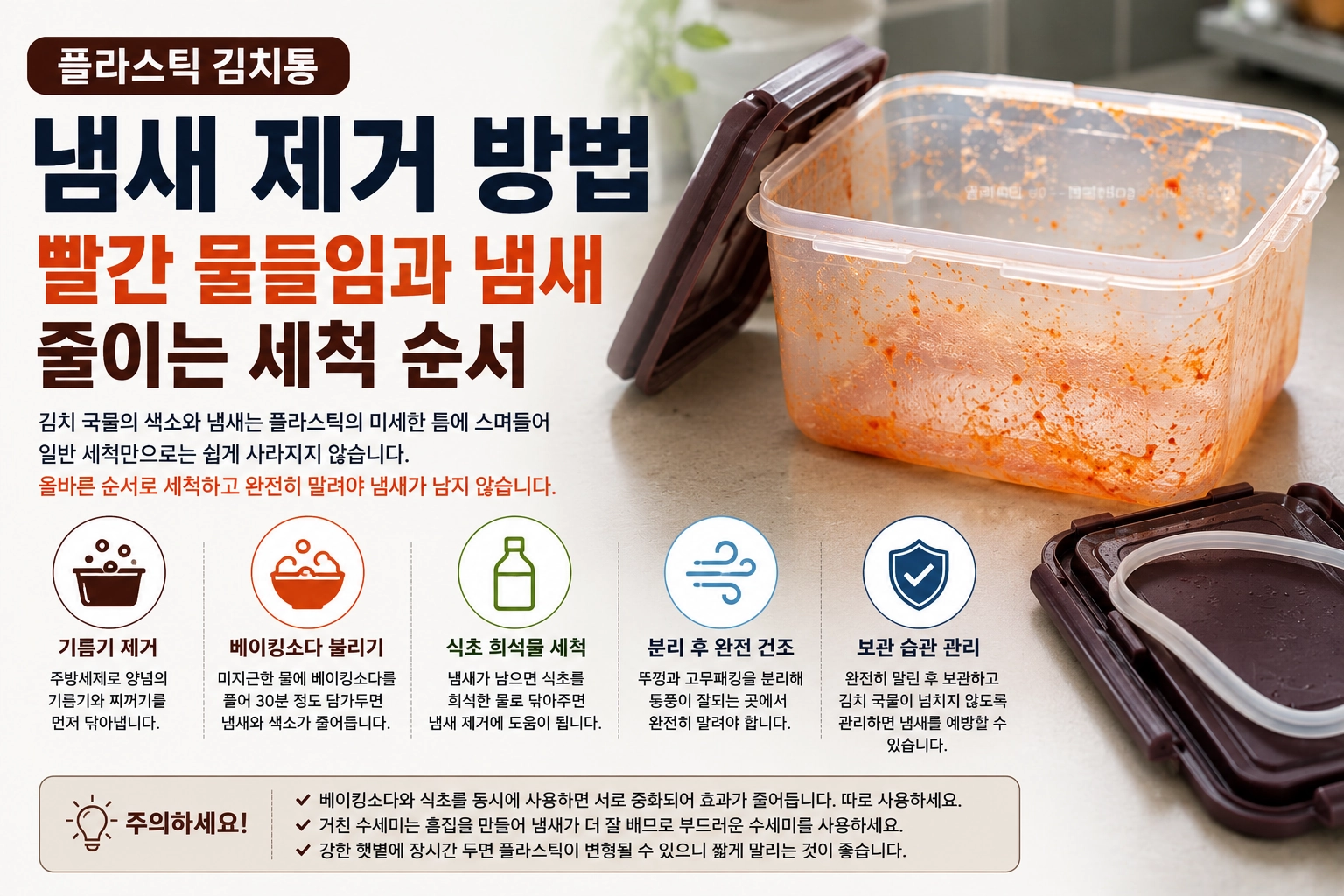 플라스틱 김치통 냄새