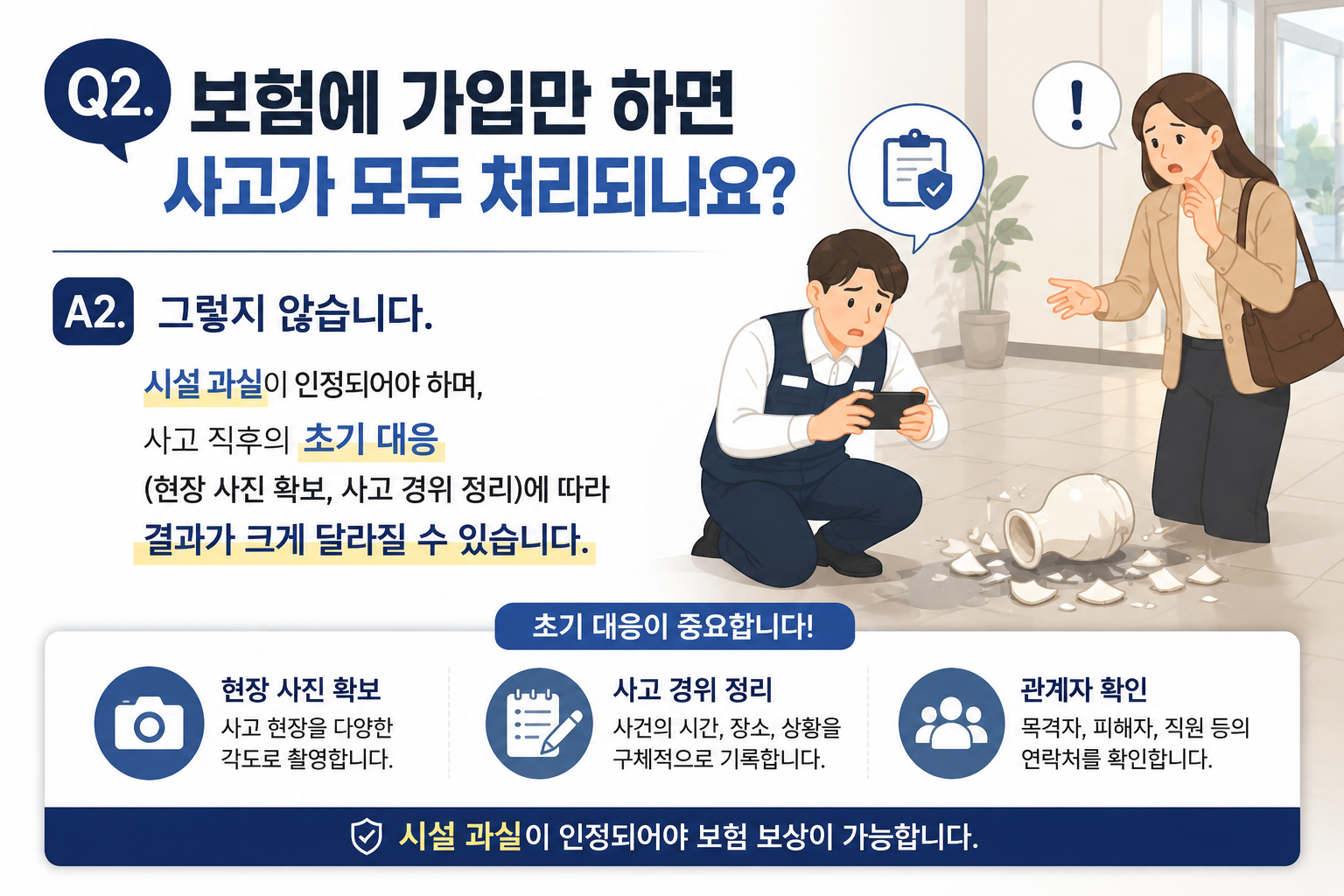 Q2. 보험에 가입만 하면 사고가 모두 처리되나요?