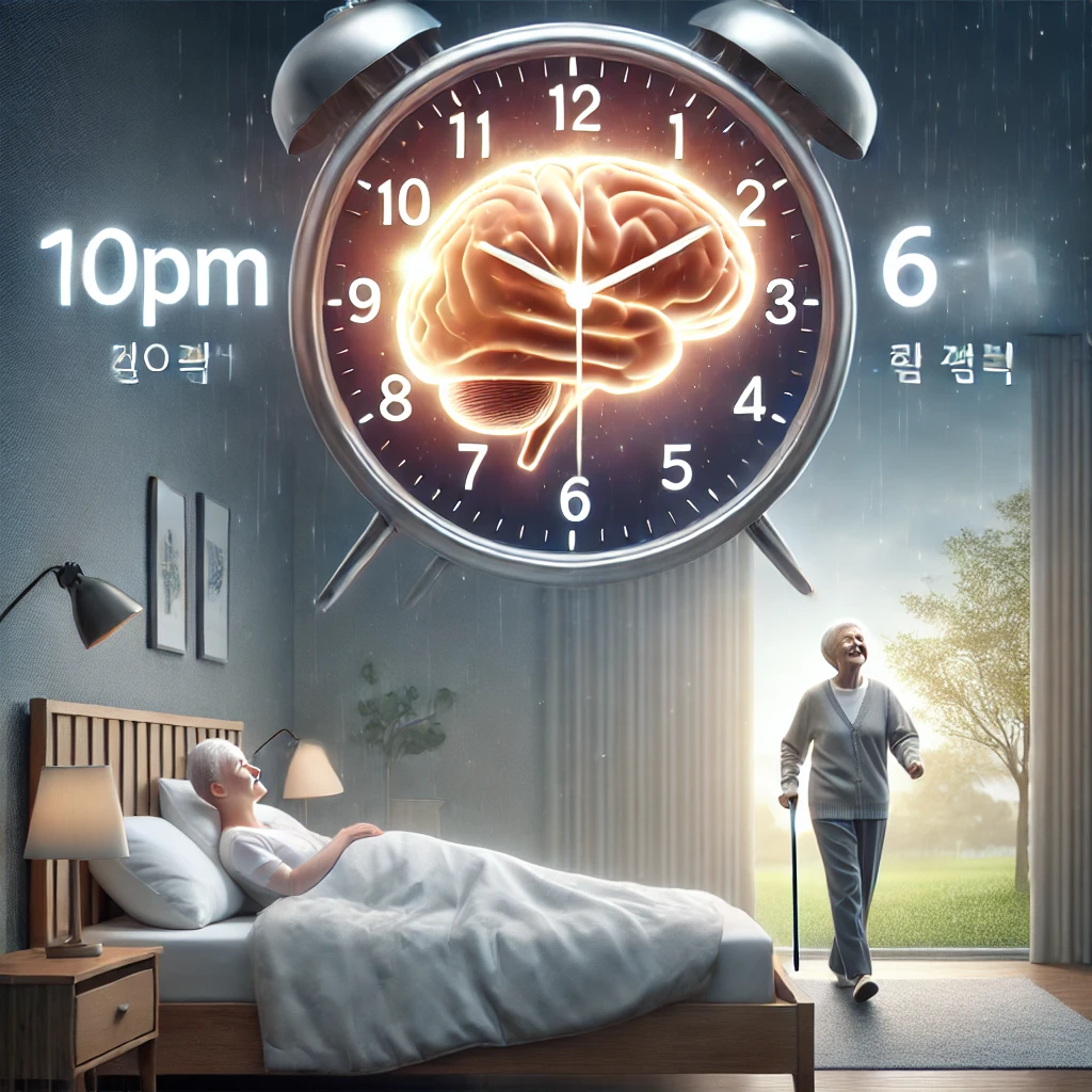 적절한 수면시간 표현한 그림