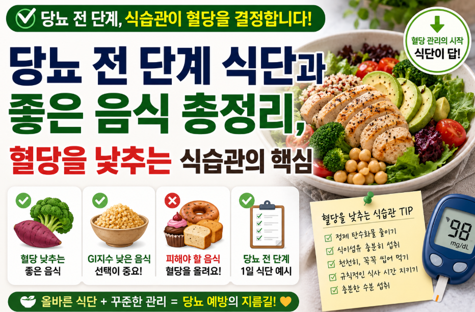 당뇨 전 단계 에 좋은 음식 총정리