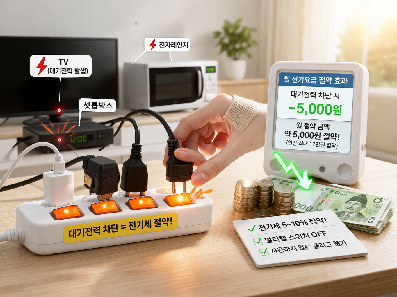 대기전력 차단 관련사진