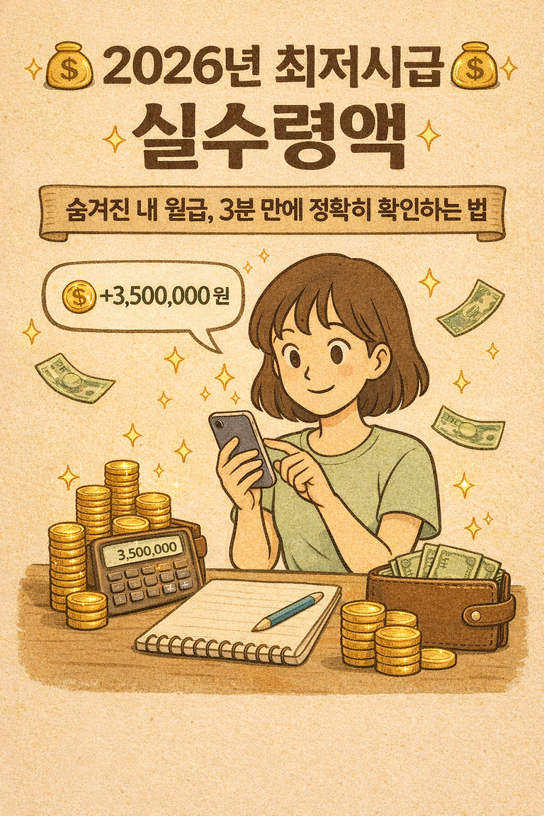 💰 2026년 최저시급 실수령액: 숨겨진 내 월급, 3분 만에 정확히 확인하는 법 💰