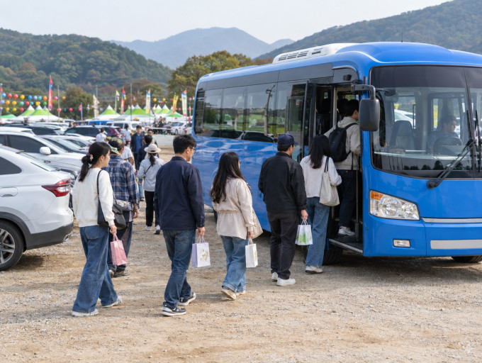 강경젓갈축제 주차장과 순환버스