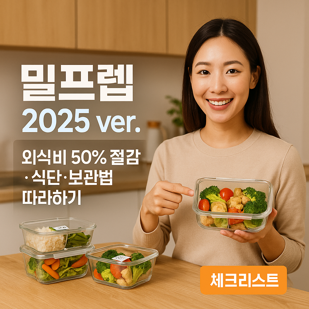 밀프렙 2025 ver. – 외식비 50% 절감·식단·보관법 따라하기