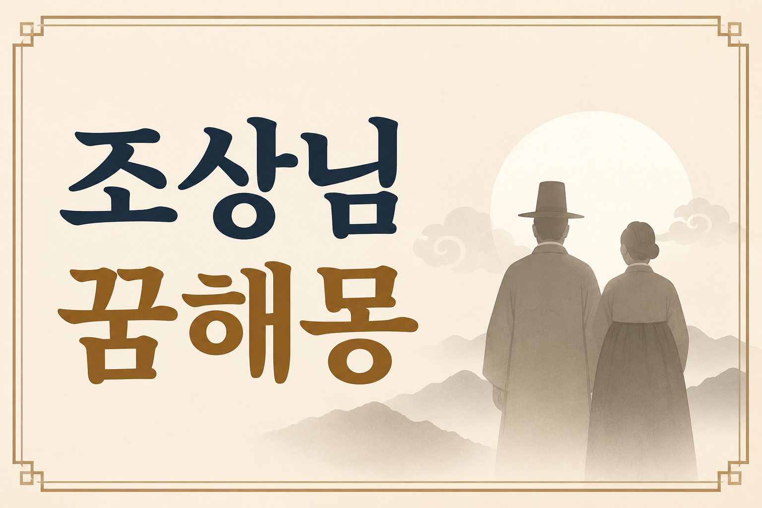 조상님 꿈해몽의 10가지 주요 상황별 의미를 담은 이미지
