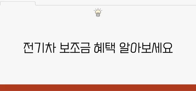 청년들을 위한 특별한 전기차 보조금입니다, 꼭 이용해 보세요!