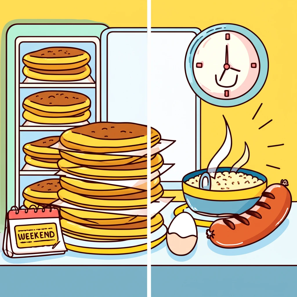 오트밀 바나나 팬케이크 조리법과 다이..