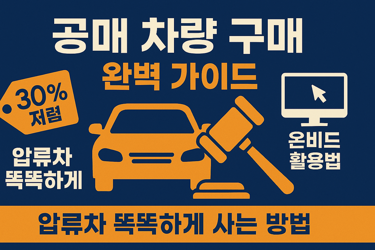공매 차량 구매 완벽 가이드 - 30% 저렴한 압류차 온비드 활용법 똑똑하게 사는 방법 인포그래픽