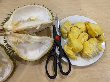 두리안 쉽게 까는 방법 설명 6