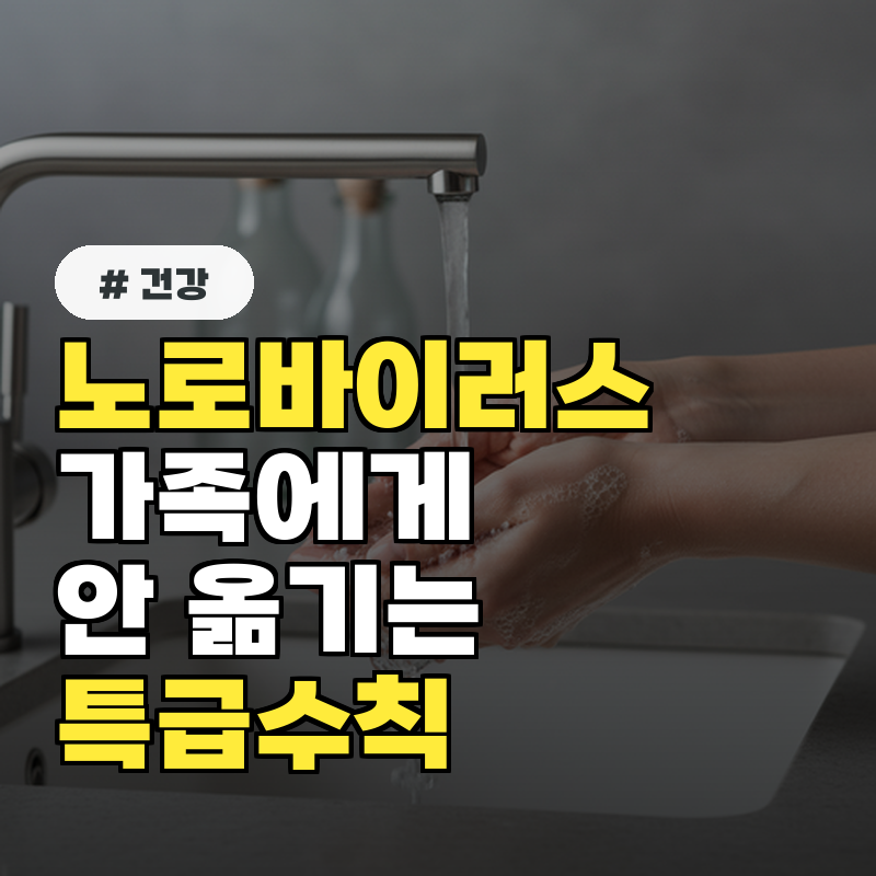 노로바이러스 비상! 가족에게 옮기지 않는 특급 방역 수칙 3가지